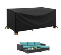 IUCUHE 310x95x85cm/LxPxA Copertura Salotto Da Giardino,Coperture per Giardino,Copritavolo Rettangolare Da Esterno,Protettive per Mobili da Giardino impermeabile, resistente, tessuto Oxford 420D