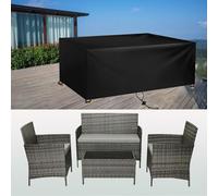 IUCUHE Copertura Mobili Da Esterno,Coperture per Mobili Da Giardino Impermeabili Resistenti 220cm Panno Oxford 420d Telo Copri Tavolo Esterno Impermeabile Rettangolare 220x120x90cm/LxPxA