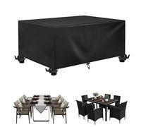 IUCUHE Coperture per Mobili da Giardino 150x150x76cm/LxPxA 600D Copertura Divano Esterno Impermeabile,Copri Tavolo Esterno Impermeabile,Protezione Contro Il Vento,Antivento Antineve