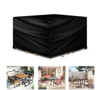 IUCUHE Coperture per Mobili Giardino 130Lx80Wx80Hcm Copertura Tavolo Esterno Impermeabile Telo Copertura 600D per Esterno Per Tavoli E Sedie Da Cortile Quadrato Arredo Rettangolare