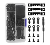 IUDWCG 277 Pcs Ganci per quadri neri, set di ganci per quadri con cacciavite e scatola a scomparti con viti, gancio a dente di sega per cornici per fissare quadri sulle pareti di casa e ufficio