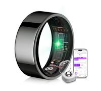 IUHFSIFS 5.0 Smart Ring & Include scomparto di ricarica 2025 Fitness Tracker per contapassi e settori n. 1 - 0 errori di misurazione, SpO2, anello per smartphone Android e iOS nero 10#