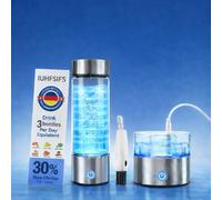 IUHFSIFS Bottiglia d'acqua 3 in 1 4.0 con idrogeno, 0 cloro, 0 ozono e 0 metalli pesanti】Contenuto di idrogeno 3000 ppb, bottiglia d'acqua con dispositivo di assorbimento dell'idrogeno, 2 spazzole