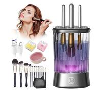 IUHFSIFS Pulitore per pennelli da trucco, motore ultra potente da 9000 giri/min, 4.0, per una pulizia perfetta dei pennelli da trucco, macchina elettrica per la pulizia dei pennelli da trucco, grigio