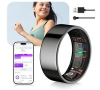IUHFSIFS Smart Ring 5.Gen【Branchen Nr.1 - 0 Errori di misurazione】& Sport Specifico per uomini e donne, sonno, frequenza cardiaca, SpO2, 200 modalità per Android IOS nero 10#