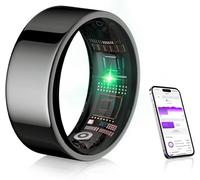 IUHFSIFS Smart Ring 7.Gen【Branchen Nr.1 - 0 Errori di misurazione】& Sport Specifico per uomini e donne, sonno, frequenza cardiaca, SpO2, 200 modalità per Android IOS nero 10#