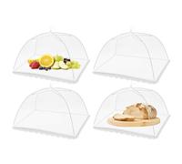 IUHRIE 4 Pezzi Campana per Dolci,Copertura Alimentare Pieghevoli,Copritorta E Copri Rete per Proteggere Alimenti,Coprivivande A Rete Pieghevole,Coprivivande A Rete Pop Up,Torte E Dolci da Insetti