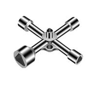 IUHRIE Chiave triangolo universale,per scatola elettrica,contatore acqua gas,Armadio tecnico,Chiave multifunzione Elettricista pompiere,Apertura scatola e radiatore