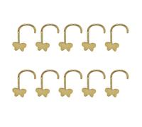 Iuhtrb 10 Fashion Butterfly Shape Body Piercing Gioielli Accessorio In Acciaio Inossidabile Sterilizzato Per Cartilagine Auricolare Naso Comodo Stallone Del Naso Farfalla