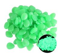Iuhtrb 100 ciottoli luminosi notturni per esterni paesaggistica acqua caratteristiche pietre decorative sicuro in resina incandescente da giardino ciottoli