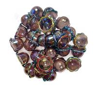 Iuhtrb 10pcs Più Colore Acrilico Fiore Perline Tappi Venti Colorati Campane Ciondolo Fascino Per Gioielli Creativi E Artigianato Componenti Orecchino, Misura unica, come descritto, come descritto