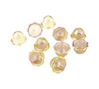 Iuhtrb 10pcs Più Colore Acrilico Fiore Perline Tappi Venti Colorati Campane Ciondolo Fascino Per Gioielli Creativi E Artigianato Componenti Orecchino, Misura unica, come descritto, come descritto