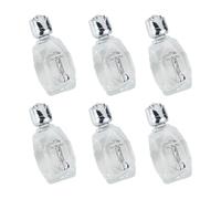 Iuhtrb 6 bottiglie di vetro per acqua santa con tappi riutilizzabili accessori per battesimi per eventi dispenser di oli essenziali accessori per cerimonia