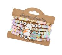 Iuhtrb 6 I Conigli Pasqua Uova Morbide Polimeri Argilla Braccialetti Braccialetti Con Colore Vibrante Per Bambini E Adulti Accessorio Per Feste Pasqua