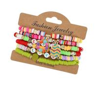 Iuhtrb 6 I Conigli Pasqua Uova Morbide Polimeri Argilla Braccialetti Braccialetti Con Colore Vibrante Per Bambini E Adulti Accessorio Per Feste Pasqua