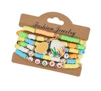 Iuhtrb 6 I Conigli Pasqua Uova Morbide Polimeri Argilla Braccialetti Braccialetti Con Colore Vibrante Per Bambini E Adulti Accessorio Per Feste Pasqua