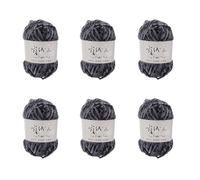Iuhtrb 6 rotoli di filato morbido per uncinetto, 100 g/3,5 oz per rotolo di filato per coperte per bambini all'uncinetto per progetti di lavoro a maglia