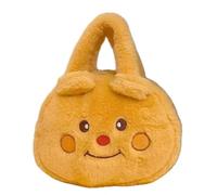 Iuhtrb Borsa a mano in peluche a forma di orsetto in peluche, morbida, rotonda, casual, per uso quotidiano, essenziale e alla moda, accessorio portatile