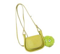 Iuhtrb Borsa a tracolla da donna in pelle PU color caramella borsa a tracolla palline di peluche messaggeri piccoli acquisti Incontri donna in pelle PU Crossbody palle di peluche spalla, Verde, One