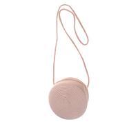 Iuhtrb Borsa da spiaggia per vacanze Borsa tessuta a mano per donna ragazza spalla per cellulare rossetti moda rotonda paglia tessuta leggera, Polvere per la pelle., One Size