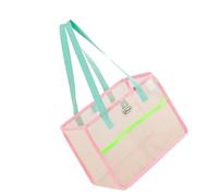 Iuhtrb Borsa da viaggio pieghevole con scomparto in rete ventilata Borsa per la spesa per costumi da bagno Giocattolo di sabbia Funzione ad asciugatura rapida Borsa essenziale da spiaggia pieghevole