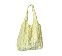 Iuhtrb Borsa di tela di grande capacità per le donneUnique Shopping Bag Casual Borse Pratica Borsa a tracolla per uso quotidiano Borsa a bolle di moda, Giallo, One Size
