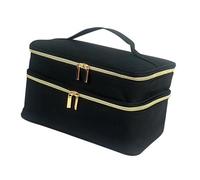 Iuhtrb Borsa multiuso per accessori da cucito, borsa essenziale a doppio strato per riporre strumenti e materiali, Nero , Taglia unica, Bellezza di massa