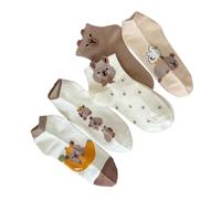 Iuhtrb Calzini da donna divertenti a taglio basso novità nessuno spettacolo moda caviglia cotone corto cartone animato animali regali bassi calzini alla caviglia