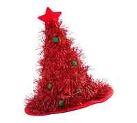 Iuhtrb Cappello luminoso per albero di Natale, con paillettes, decorativo, per feste e feste