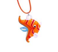 Iuhtrb Collana alla moda a forma di pesce con ciondolo smaltato, lunghezza regolabile, gioielli per collo alla moda per feste quotidiane con catena regolabile, Misura unica, come descritto, come