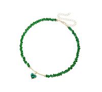Iuhtrb Collana con ciondolo in cristallo fatto a mano con perline di vetro, design elegante, per uso quotidiano e occasioni speciali, da indossare tutti i giorni, collana leggera, Misura unica, come