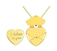 Iuhtrb Collana con medaglione a forma di cuore in acciaio inossidabile alla moda con decorazione per coppie e stili alla moda da donna in stile europeo, I believe in you, come descritto, come