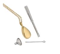 Iuhtrb Collana moderna robusta in acciaio inossidabile con fiala di profumo sicura a vite sul ciondolo accessorio portatile per uso quotidiano casual con tappo a vite, Misura unica, come descritto