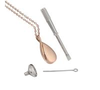 Iuhtrb Collana moderna robusta in acciaio inossidabile con fiala di profumo sicura a vite sul ciondolo accessorio portatile per uso quotidiano casual con tappo a vite, Misura unica, come descritto