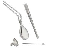 Iuhtrb Collana moderna robusta in acciaio inossidabile con fiala di profumo sicura a vite sul ciondolo accessorio portatile per uso quotidiano casual con tappo a vite, Misura unica, come descritto