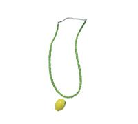Iuhtrb Collana multistrato di perle di vetro con design di frutti d'estate gioielli alla moda per ragazze stratificazione collana di perline di vetro da indossare tutti i giorni, Misura unica, come