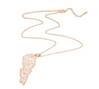 Iuhtrb Collana regolabile in metallo con ciondolo a forma di mappa del Libano, comoda da indossare, accessorio elegante