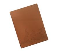 Iuhtrb Custodia da viaggio essenziale per passaporti con disegno di mappa ricamata e custodia protettiva in pelle PU compatta da viaggio, Marrone, Taglia unica