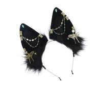 Iuhtrb Dark Series Esotico Lupo Orecchio Hairband Roleplay Anime Costume Hairhoop Maschere Copricapo Anime Evento Accessori per la testa Esotico Lupo Orecchio Cerchietto