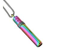 Iuhtrb Elegante collana con respirazione consapevole, in acciaio inox, per un'efficace gestione dello stress e rilassamento, collana girevole, Misura unica, come descritto, come descritto