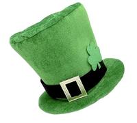 Iuhtrb Green Leprechaun Homburg Cappello a cilindro Panama per fidanzato Top Leprechaun Costume per riunioni all'aperto Ragazza Bambini Donne, Verde, Taglia unica