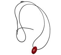 Iuhtrb Lussuosa collana con ciondolo rotondo alla moda con ciondolo a sfera alla moda gioielli da collo per look a strati