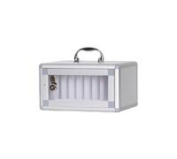Iuhtrb Multi Slot Trasparenza Porta Telefono Scatola di Immagazzinaggio In Lega di Alluminio Fissato A Parete Sicuro Organizzatore Telefono Per Scuole Uffici Portatile A Parete