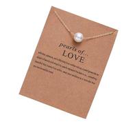 Iuhtrb Robusta collana con ciondolo a tema Aniaml include un biglietto squisito, una collana di perle da donna moderna alla moda premurosa, Misura unica, come descritto, come descritto