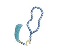 Iuhtrb Rosario Tasbih realizzato a mano con 33 perline di vetro, elegante preghiera, religioso, accessorio spirituale in vetro Tasbih, Misura unica, come descritto