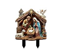 Iuhtrb Sacra Famiglia Presepe Figurine Decorazioni natalizie Madre Maria Gesù Giuseppe Statue per la casa Centrotavola Sacra Famiglia Presepe Figurine