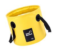 Iuhtrb Secchio da pesca Borsa da pesca con manico Bacini da pesca Attrezzatura da pesca Borsa pieghevole per attrezzatura da pesca Contenitore per barili da pesca, Giallo 12l