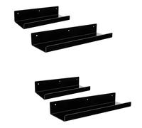 Iuhtrb Set di 4 librerie galleggianti multiuso per l'organizzazione della casa, elegante scaffale per presentazioni fotografiche, libri e registrazioni, mensole galleggianti