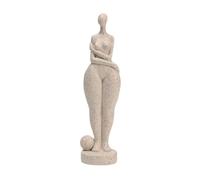 Iuhtrb Statua astratta di donna grassa statuetta moderna per case decorative in resina arenaria per soggiorno o ufficio