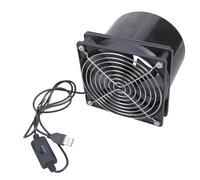 Iuhtrb Ventilatore di scarico USB a 3 velocità di diametro 120 mm con griglia rimovibile motore 1500 giri/min per serra bagno circolazioni d'aria ventilatore portatile di ventilazione della serra